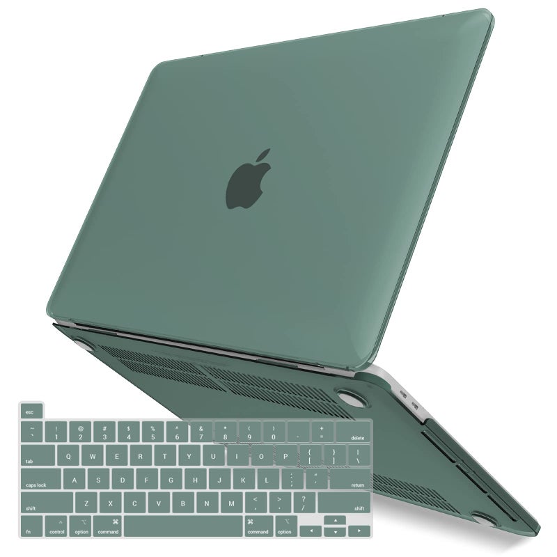 IBENZER Compatible with 2024 2023 M2 MacBook Pro 13 Inch Case 2024-2016 M1 A2338 A2289 A2251 A2159 A1989 A1706 A1708  Hard Shell Case & Keyboard Cover for Mac Pro 13  Midnight Green  T13MTGN+1A - Image 1